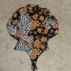 Guess turtleneck thong bodysuit